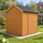 Rear corner view of the Brookmere 7x5 apex shed